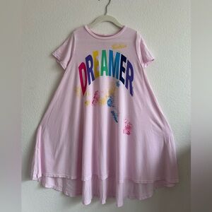 Lauren Moshi Kids Dreamer Dress - Light Pink with Multicolor Print